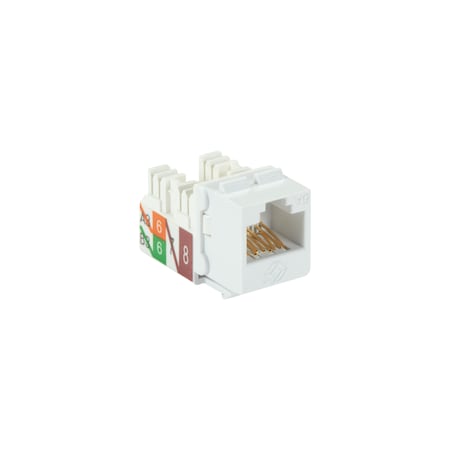 Black Box Cat6A Keystone Jack - Unshielded, Rj45, White C6AJA70-WH-R2